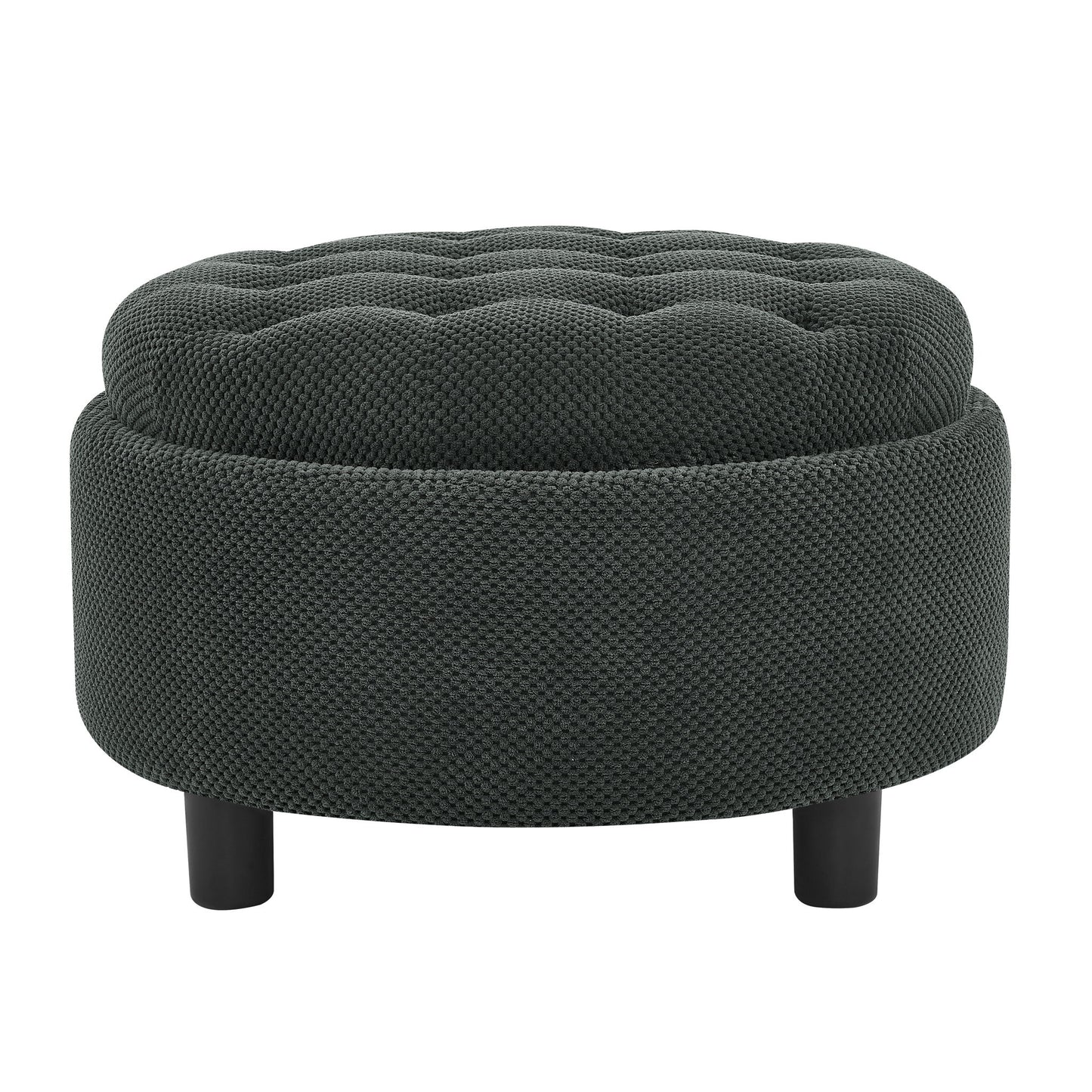 Storage Round Footstool Table Ottoman