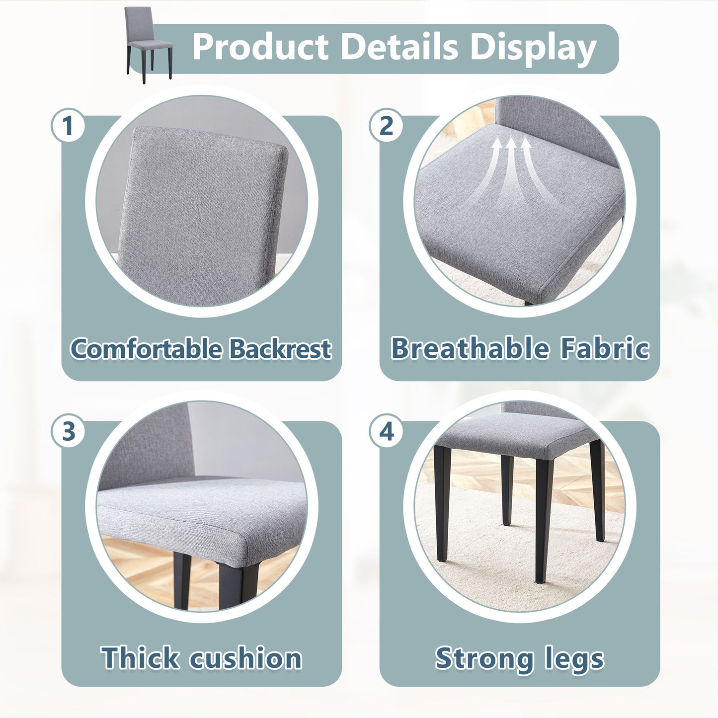 Versatile Dining Chairs With Comfortable Design And Metal Legs