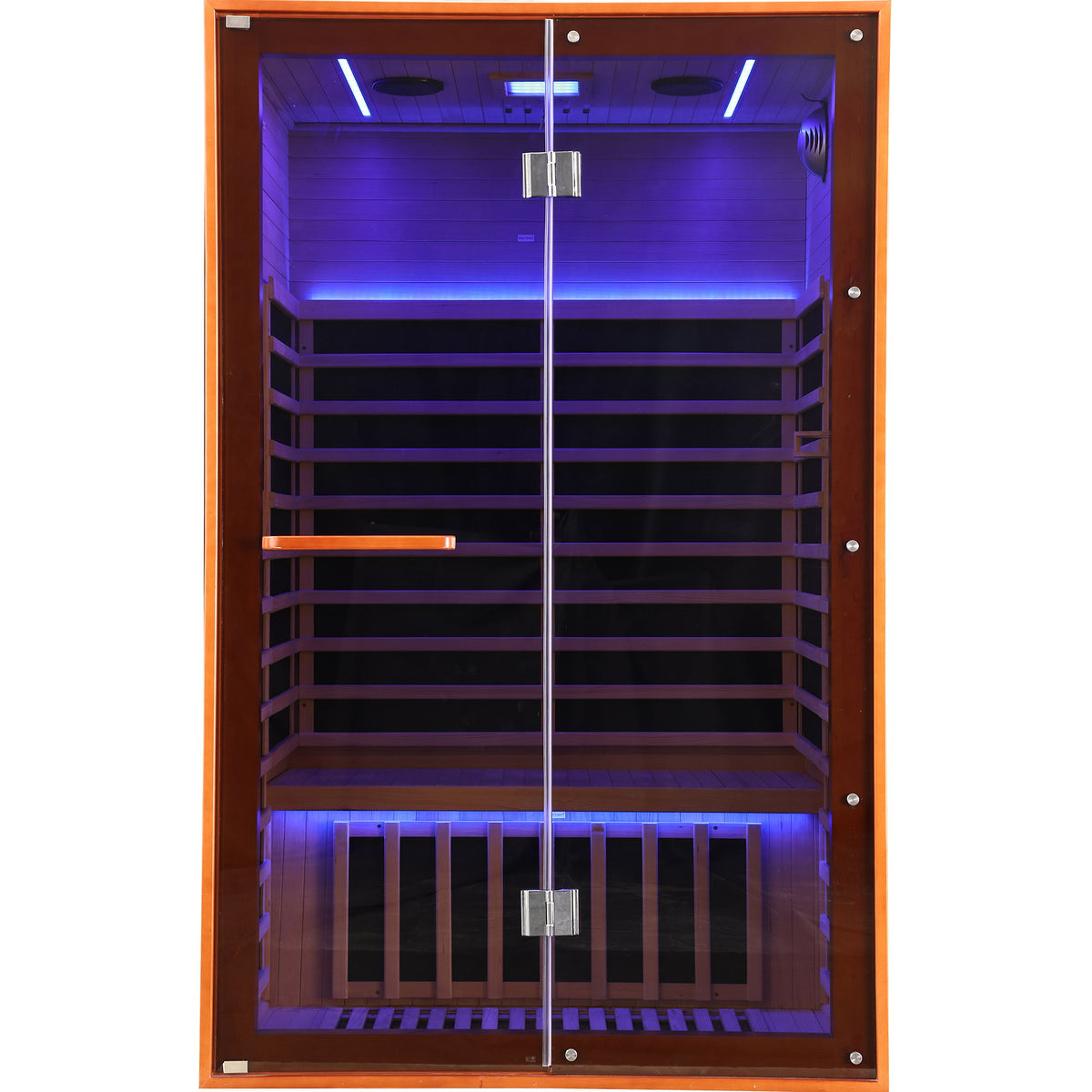 Double Sauna Room With Carbon Heating Plates - American White Oak