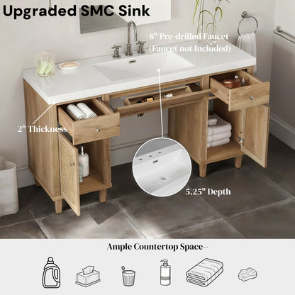Bathroom Vanity With Sink, Spacious Storage Cabinet