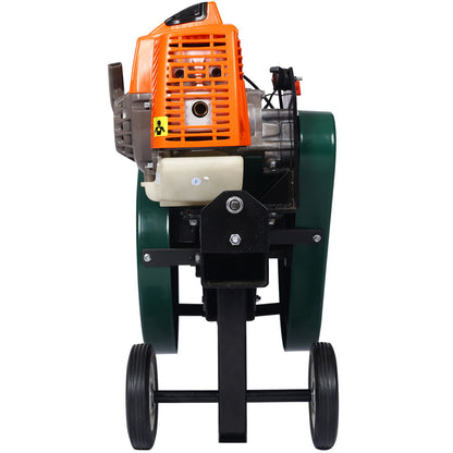 Portable Double Flywheel Electric Log Splitter 7 Ton Gas Log Splitter With Auto Return Steel - Gray