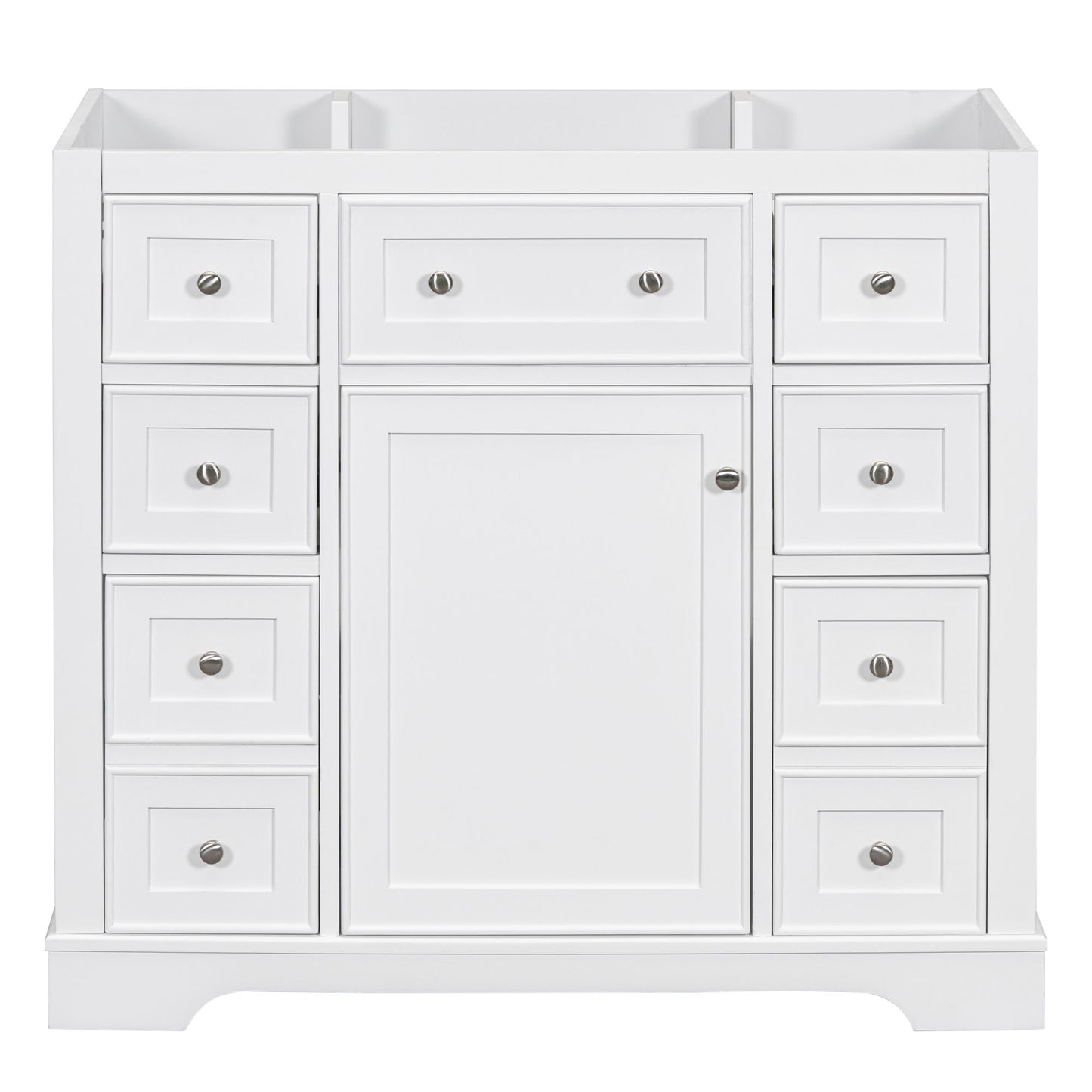 Modern Bathroom Vanity Base Only With 1 Cabinet And 6 Drawers
