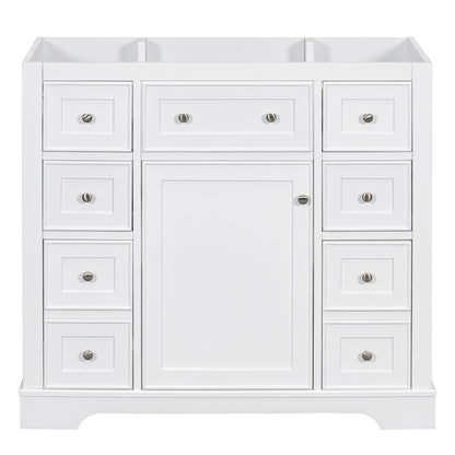 Modern Bathroom Vanity Base Only With 1 Cabinet And 6 Drawers