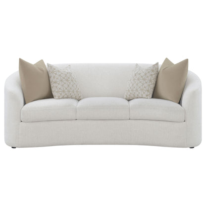Rory - Sloped Arms Sofa With Pillows - Ivory