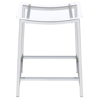 Staten - Backless Counter Stool (Set of 2) - Chrome