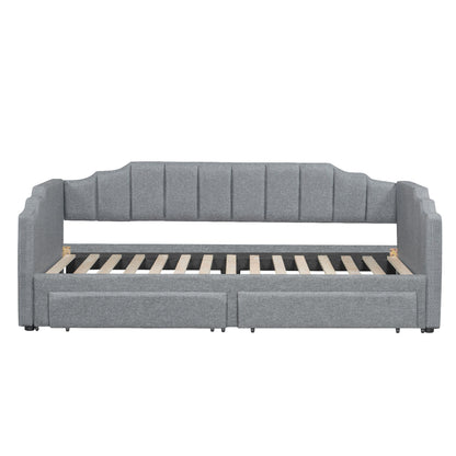 Extendable Daybed With LED Light And 2 Storage Drawers
