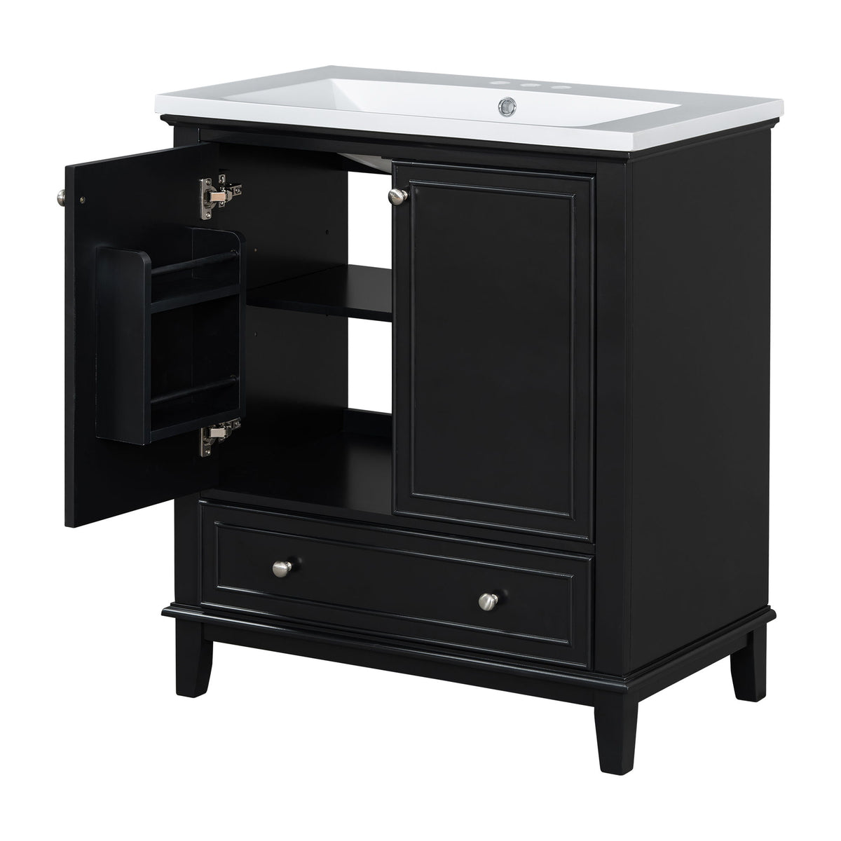 Modern Bathroom Vanity With Sink Combo, Multi Functional Cabinet With Doors And Drawer