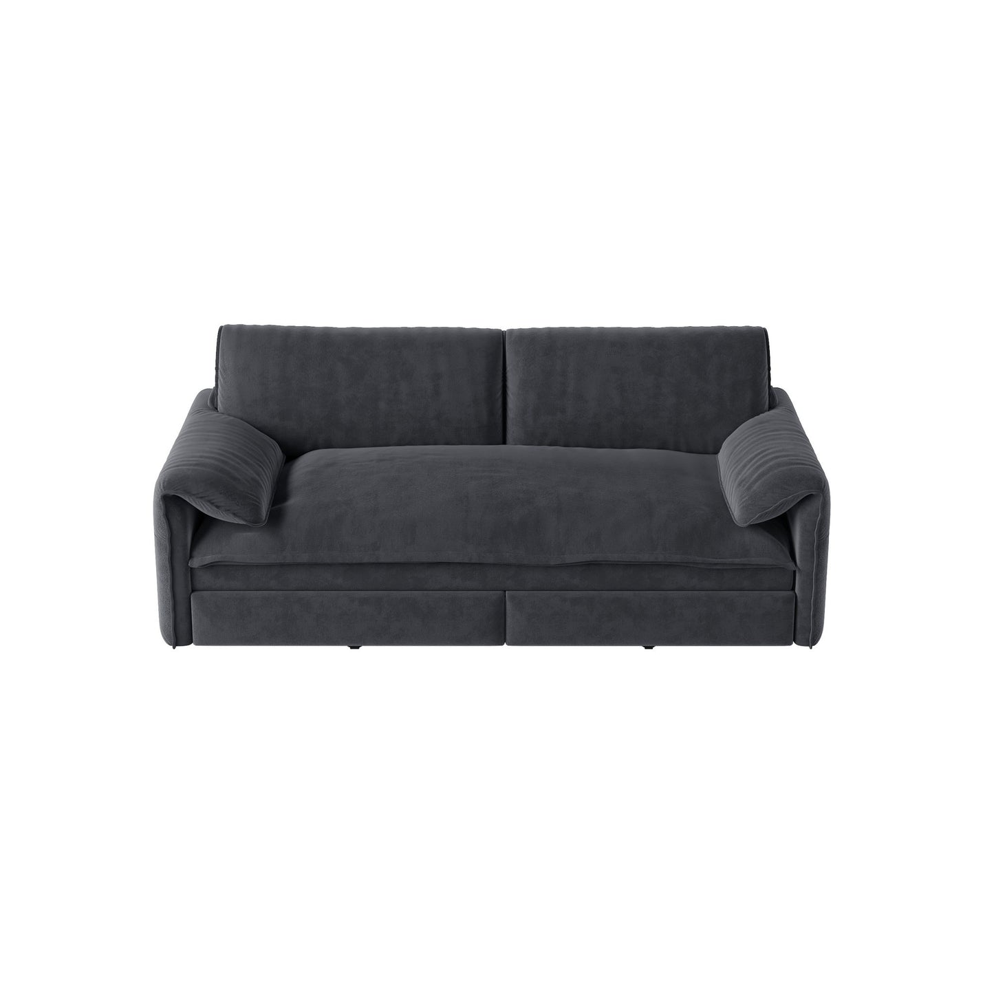 Queen Pull Out Sofa Bed With Side Storage