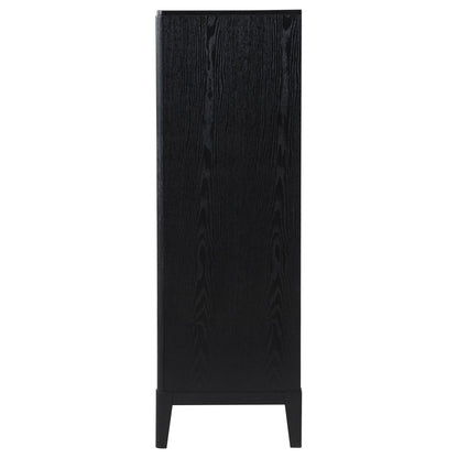 Mason - 5 Drawer Chest With Fluted Design - Black