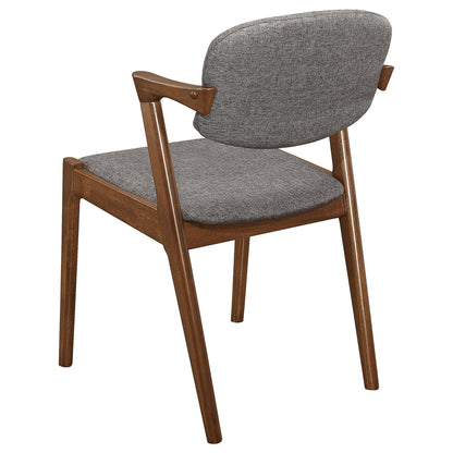 Modern Dining Chair And Zigzag Arm Design (Set of 2)