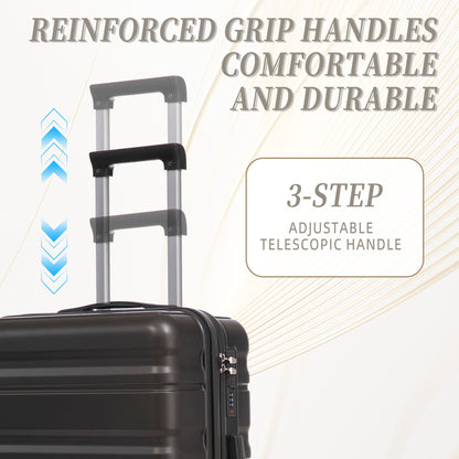 Tourist 3 Piece Luggage Set, Combination Lock, Durable Hard Shell With 360° Silent Wheels