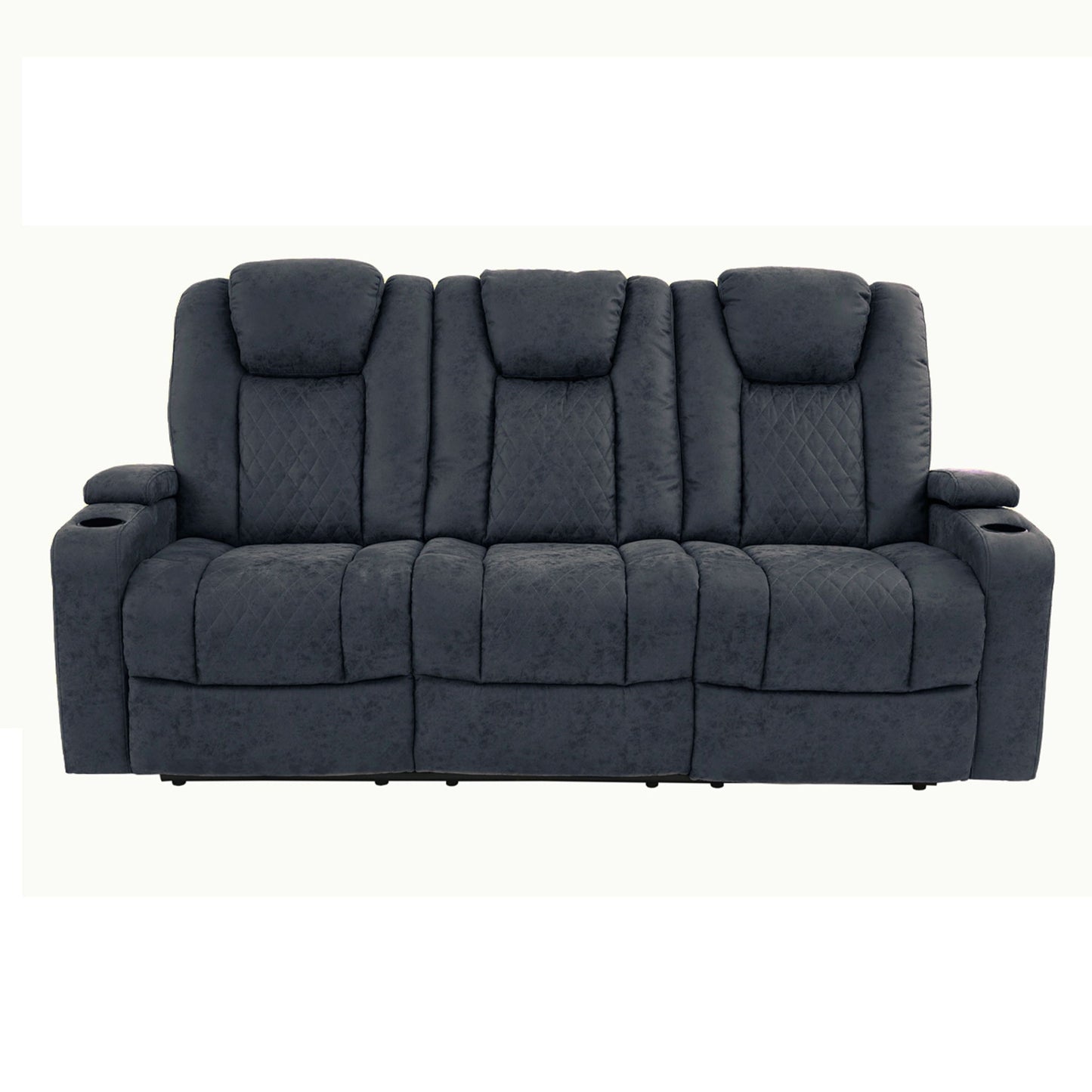 Power Reclining Sofa With Adjustable Headrest - Inky Blue