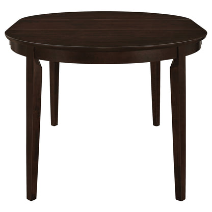 Gabriel - Oval 7 Piece Dining Set With Chairs - Cappuccino