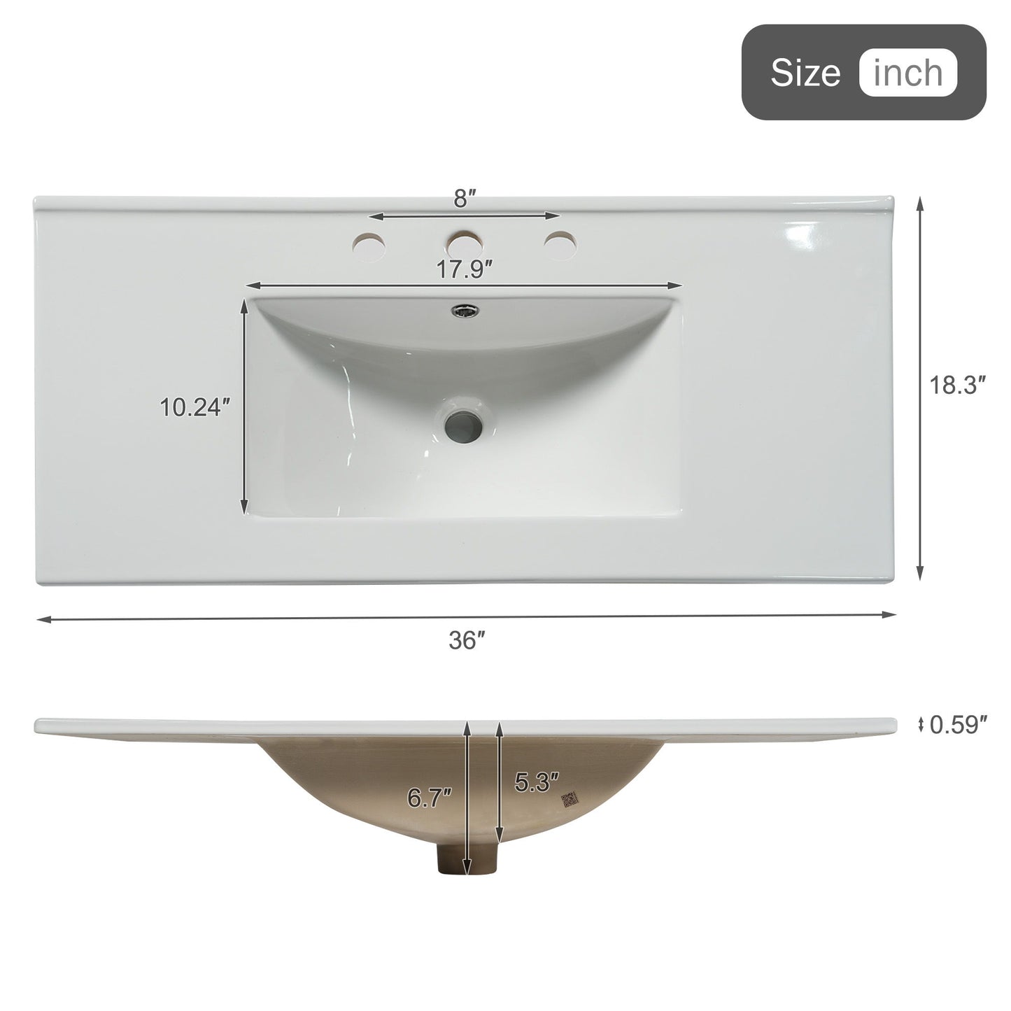 Modern Wall Mounted Bathroom Vanity, Soft Close Doors