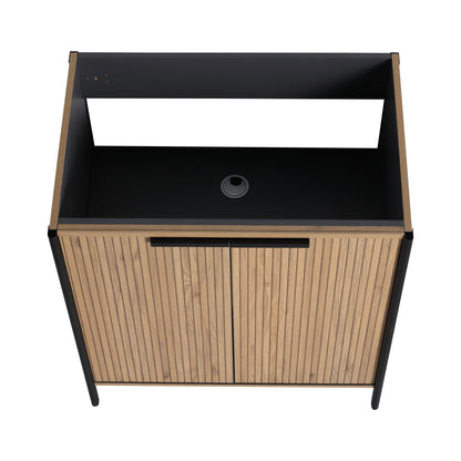 Contemporary Freestanding Bathroom Vanity With Adjustable Shelves