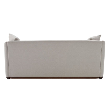 3 Seater Sofa With Wrap Around Armrests And Throw Pillows