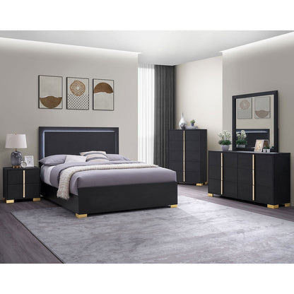 Jeremiah - LED Panel Bed With Touch Controlled Lighting