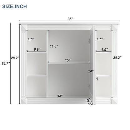 Bathroom Vanity With Top Sink, Mirror Cabinet, 2 Soft Closing Doors & 2 Drawers