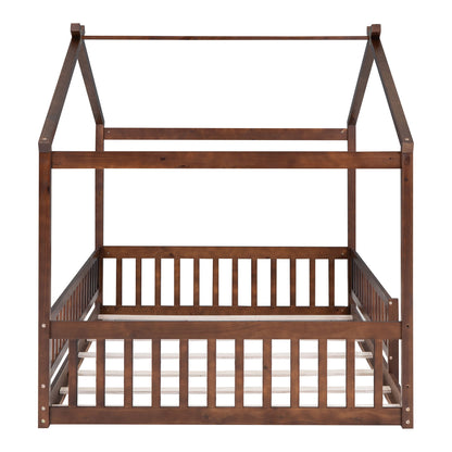 Bed House Bed Frame With Fence