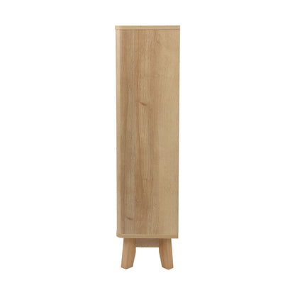Entryway Shoe Cabinet With Flip Down Storage, Ultra Thin Freestanding Design For Home Use - Oak