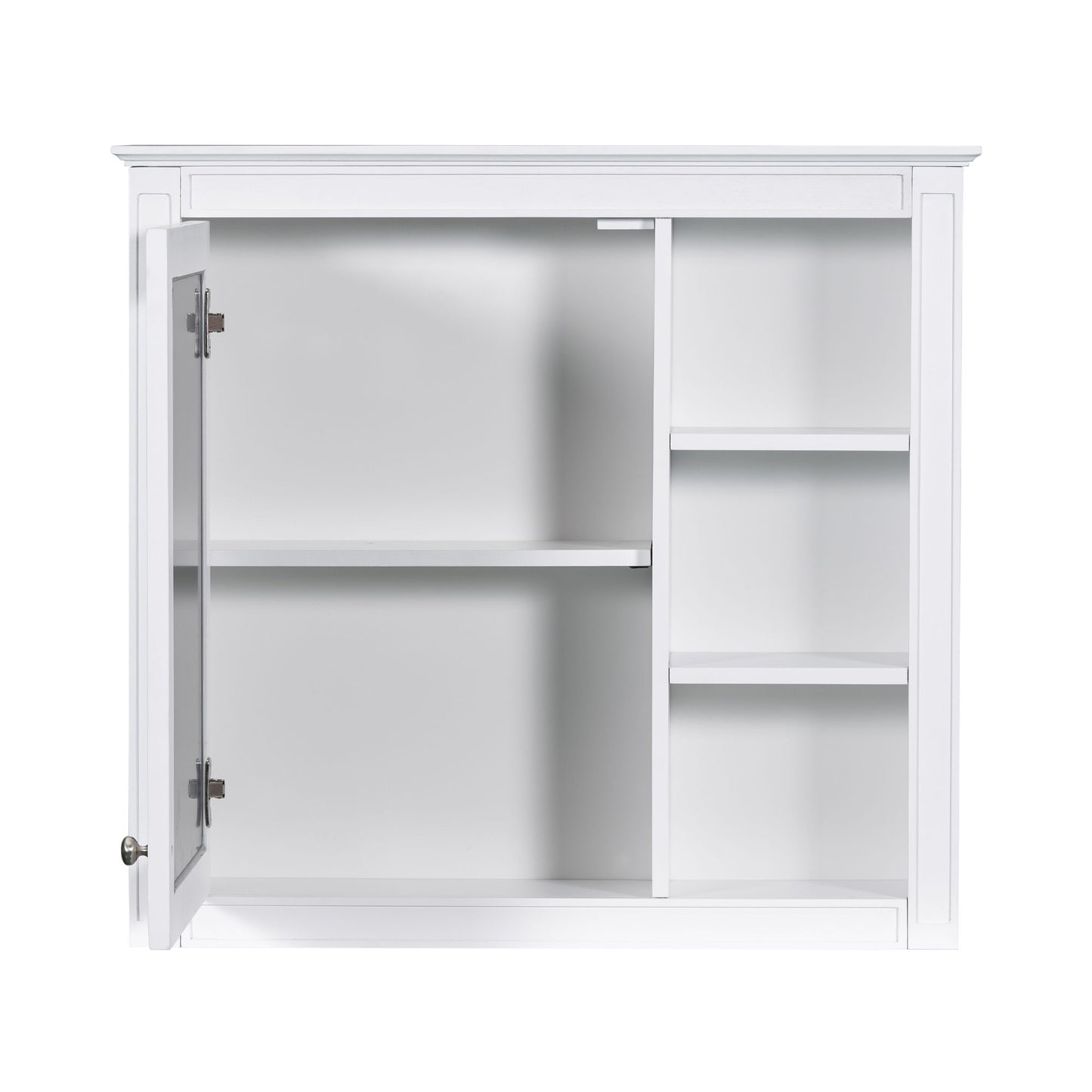 Wall Mounted Medicine Cabinet With Mirror And 3 Open Shelves