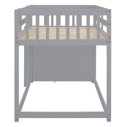Bunk Bed With 4 Drawers And 3 Shelves