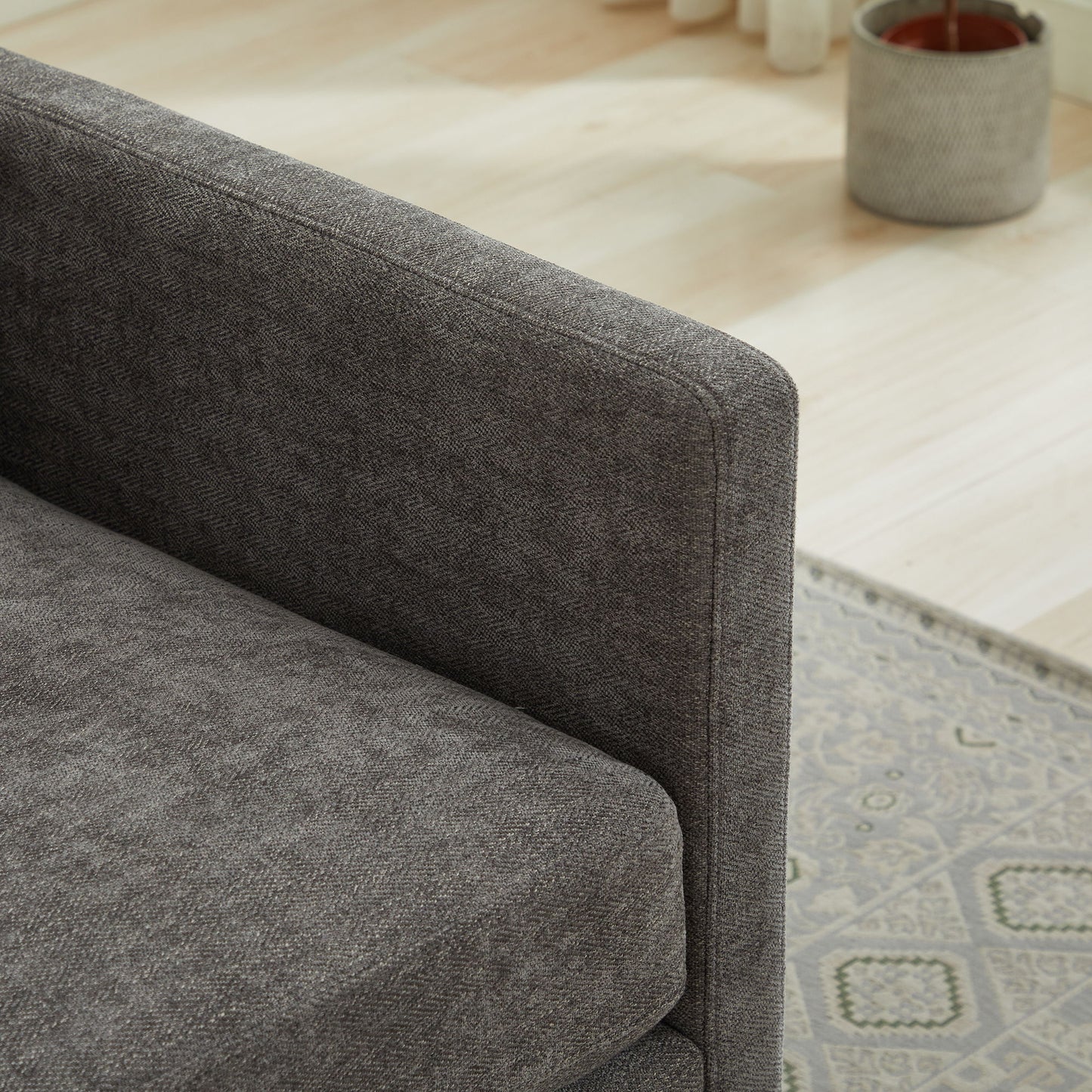 Square Upholstered Swivel Accent Chair