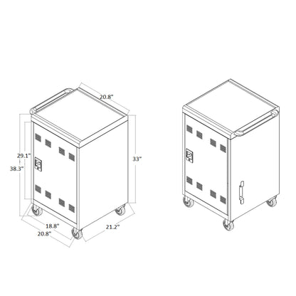 Mobile Charging Cart For Tablets Laptops 35, Device Capacity Matt Metal