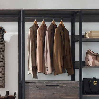 Monica - Walk-In Closet System, Extra Storage Space - Rustic