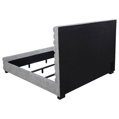 Fandango - Eastern Bed With Rolled Tufting - Gray