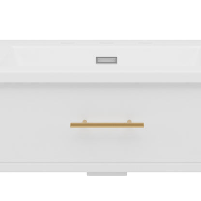 Bathroom Vanity With Sink, Soft Close Doors And Adjustable Shelf