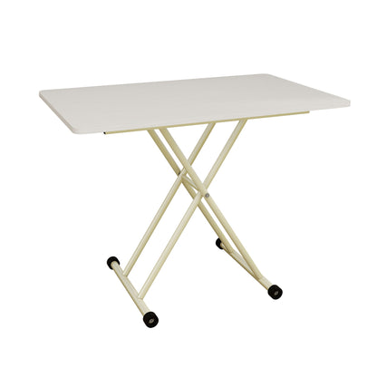 Adjustable Standing Table, Indoor & Outdoor Use, Portable With Adjustable Height - Off White / White