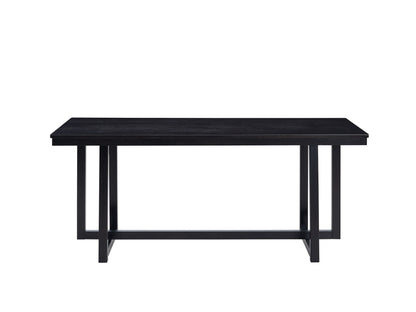 Kini - 7 Pieces Dining Room Set - Black