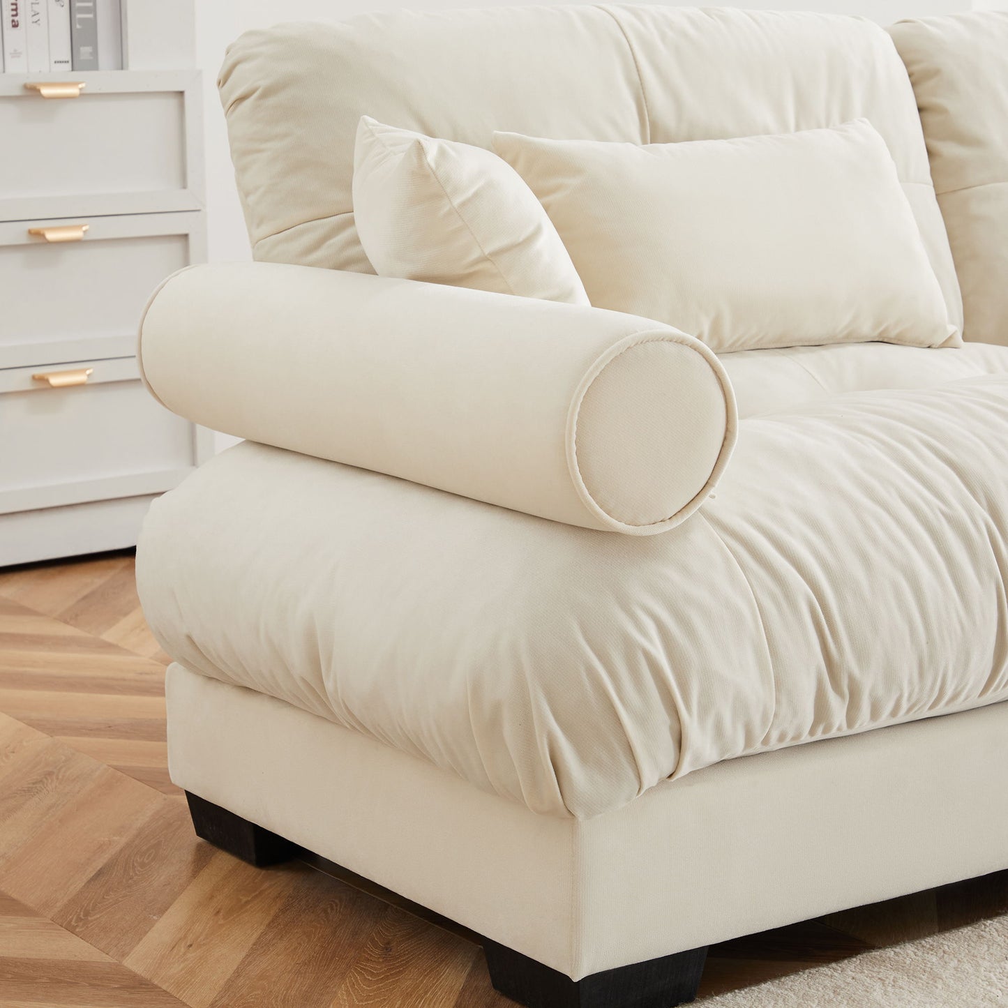 Super Comfort Oversized Modular Sectional Sofa, Deep Seat Convertible L Shaped Couch
