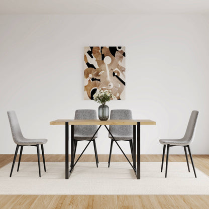 Modern Upholstered Dining Chairs With Cushion Seat And Sturdy Legs (Set of 4)