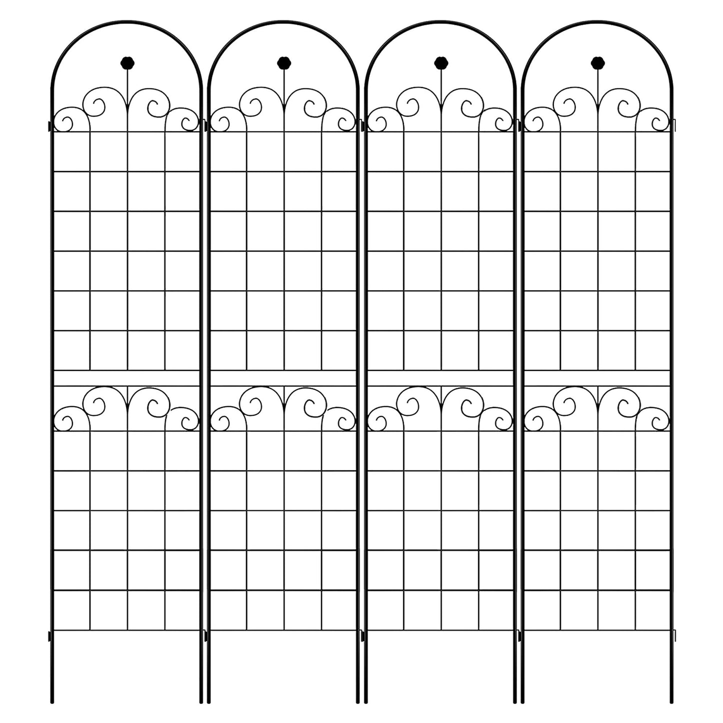 Metal Garden Trellis For Climbing Plants Outdoor Rustproof Plant Support Rose Trellis Netting Trellis