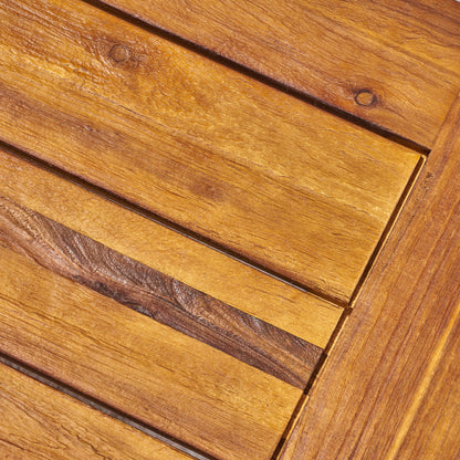 Carlisle - Industrial Coffee Table With And Slat Panel Design - Natural