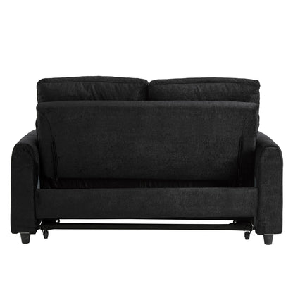 Pull Out Sofa Bed With Adjustable 3 Position Backrest, USB Charging Ports, Side Pockets