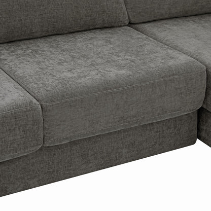 L-Shaped Modular Sofa With Double Layer Cushion