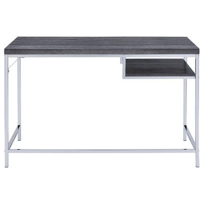 Rectangular Writing Desk, Compact Size For Home Office - Gray