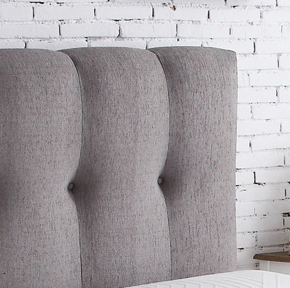 Bridgevine Home - Queen Size Tufted Upholstered Headboard With Nailhead Trim - Gray