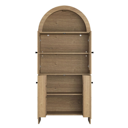 Modern Tech Inspired Dome Cabinet With LED Lighting