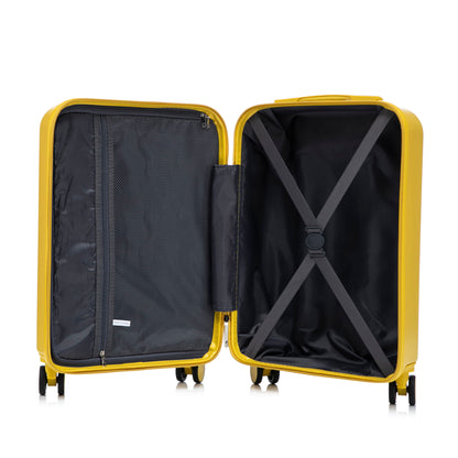 Luggage Set With Cosmetic Case, Combination Lock, Front Opening Design