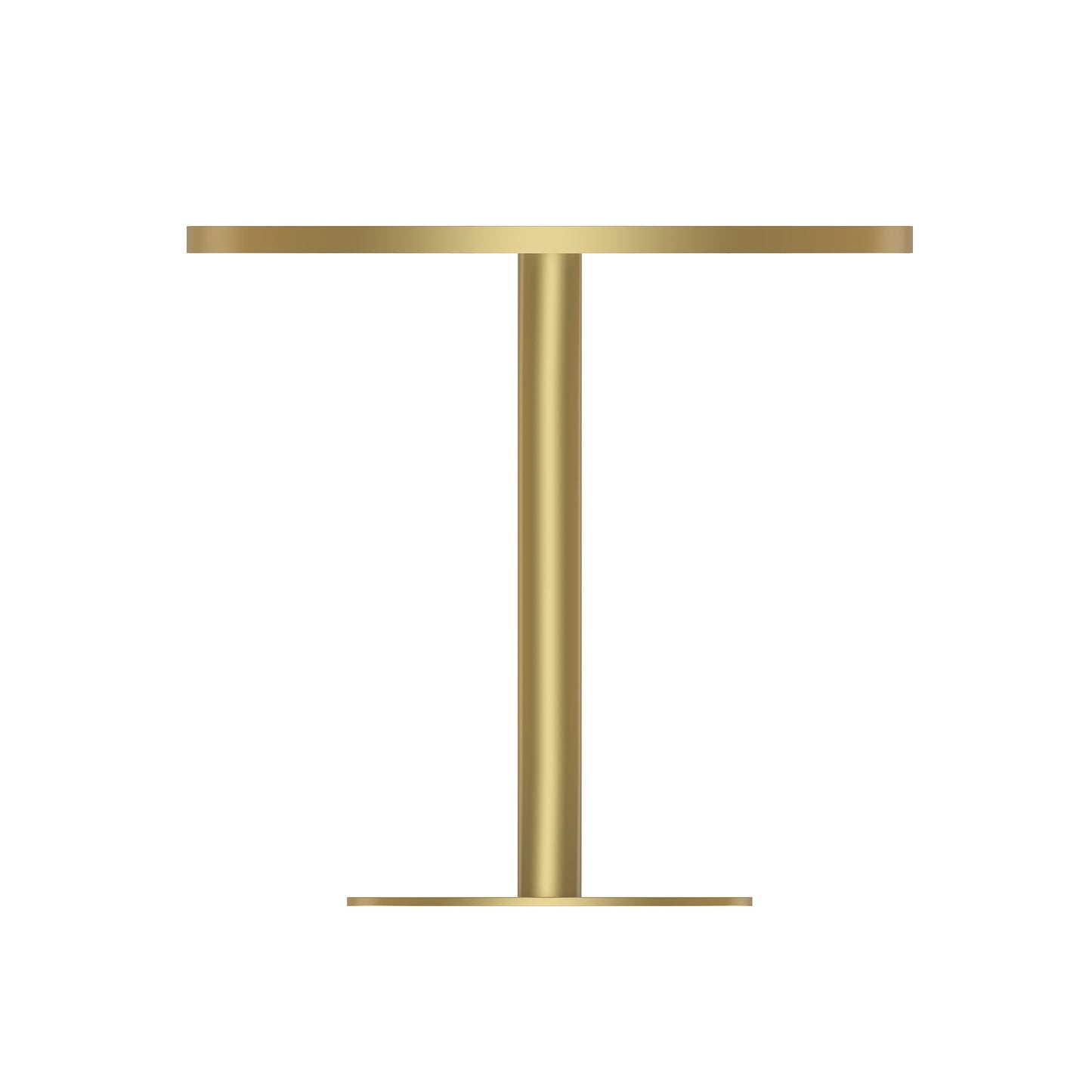Round Bistro Table - Gold / White
