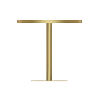 Round Bistro Table - Gold / White