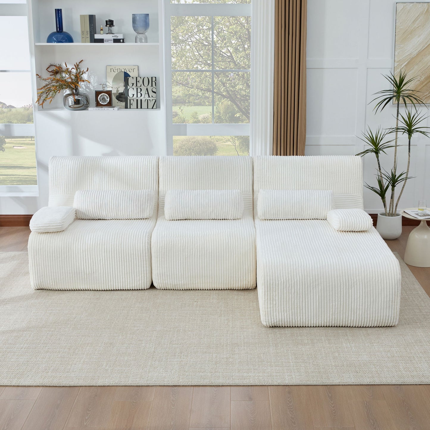 Oversized Sectional Sofa, Living Room Seating With Modular Design