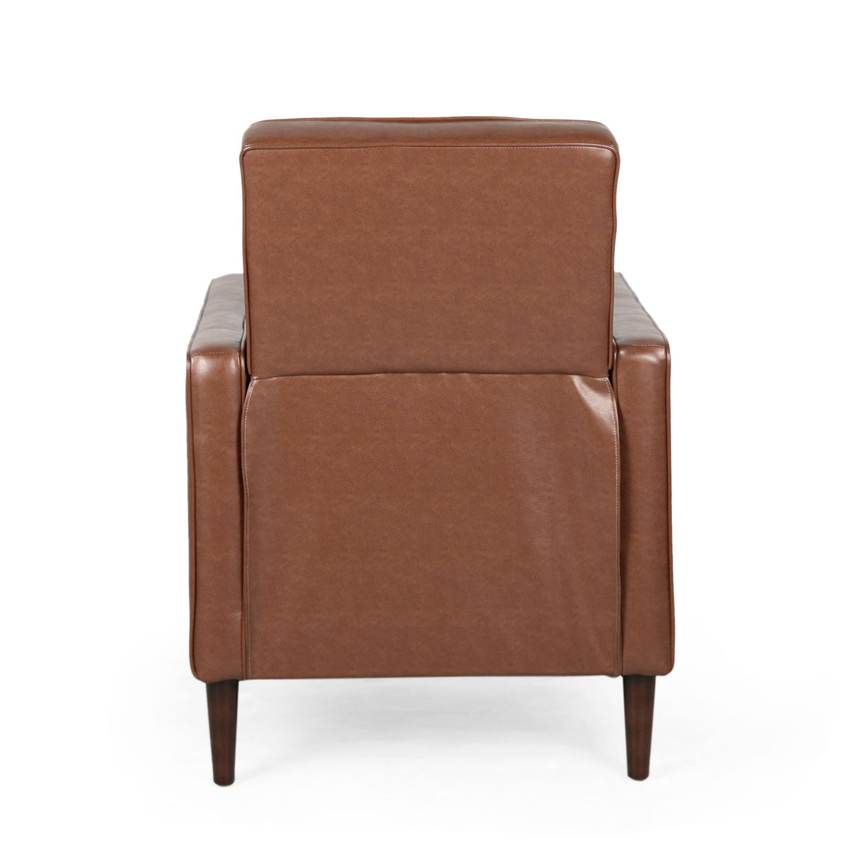 Mid-Century Modern Recliner With Button Tufted Waffle Stitch
