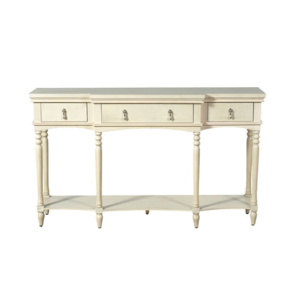 Retro Console Table With 3 Soft Close Drawers