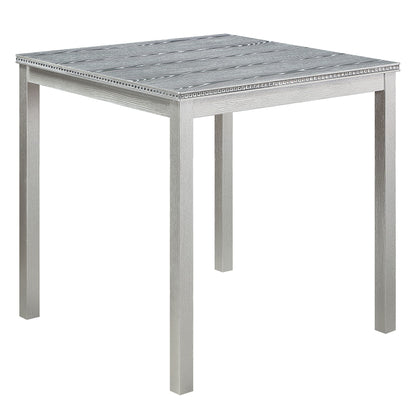 5 Pieces Counter Height Table Set, Kitchen Table With Square Table And 4 Upholstered Chairs