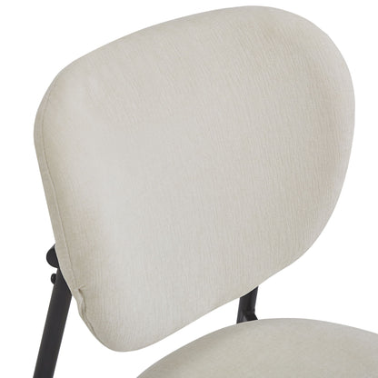 Modern Upholstered Dining Chairs With Metal Legs (Set of 2) - Beige